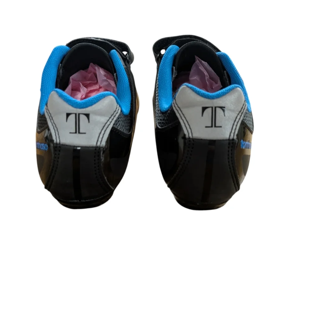 Tommaso Pista 100 Indoor Cycling Shoes Black and Blue Size 39